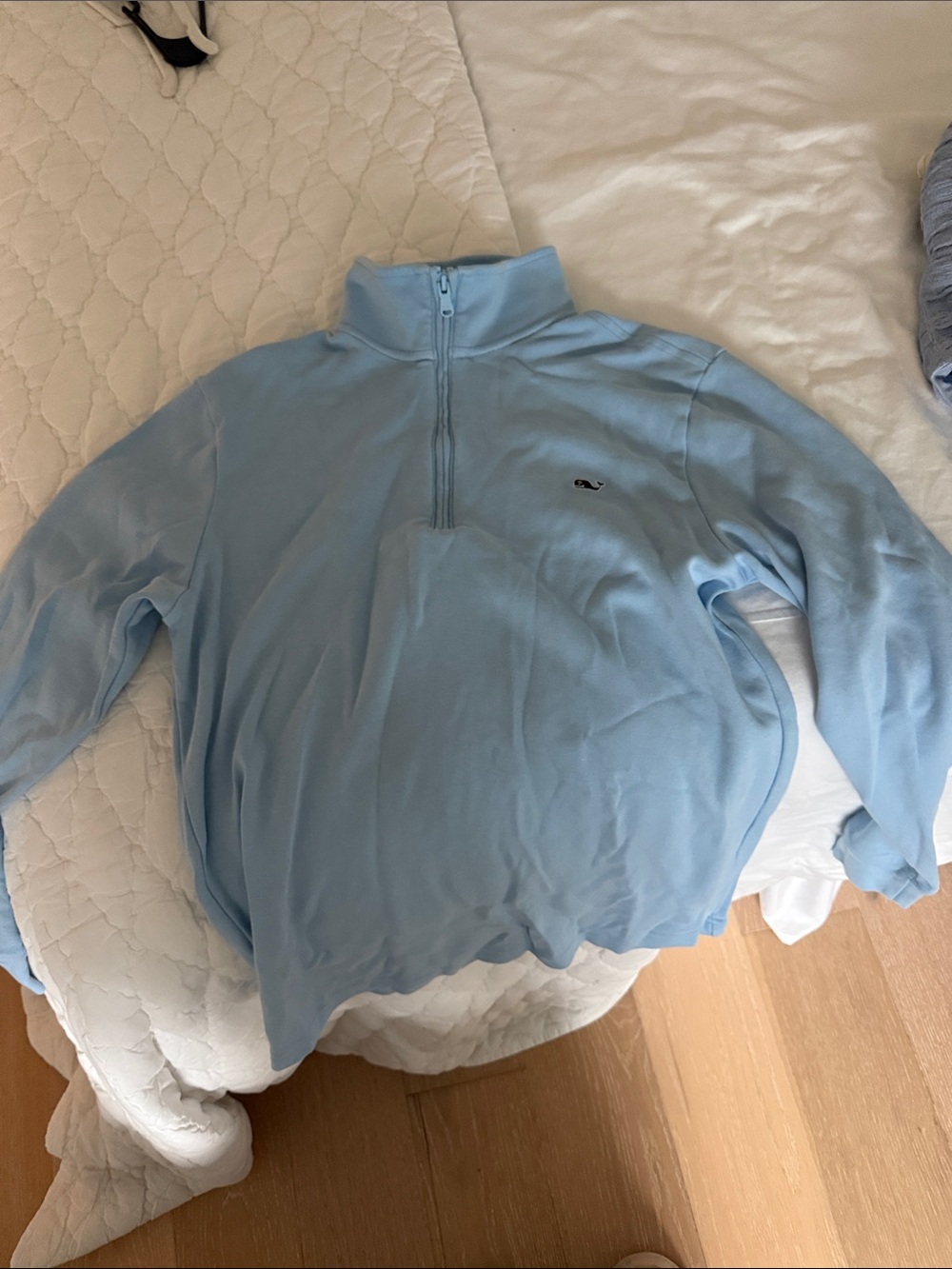Vineyard Vines Light Blue Half-Zip Pullover Sweater